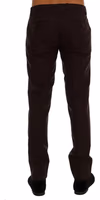 Purple Wool Stretch Formal Pants 3