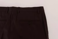 Purple Wool Stretch Formal Pants 5