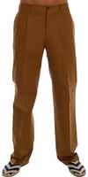 Brown Stretch Cotton Pants 1