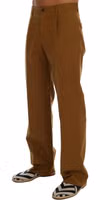 Brown Stretch Cotton Pants 2