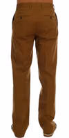 Brown Stretch Cotton Pants 3