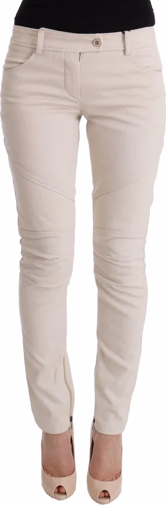 White Slim Fit Casual Jeans
