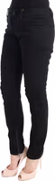 Black Cotton Slim Fit Casual Pants 2