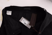 Black Cotton Slim Fit Casual Pants 5
