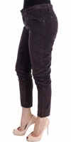 Brown Cotton Cropped Casual Pants 2