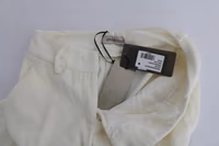 White Cotton Regular Fit Casual Pants 5