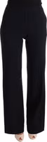 Black Viscose Flare Bootcut Pants 1
