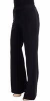 Black Viscose Flare Bootcut Pants 2