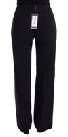 Black Viscose Flare Bootcut Pants 3