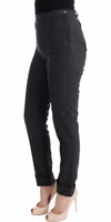Gray Virgin Wool Skinny Casual Pants 2