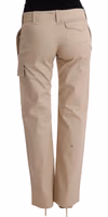 Beige Cotton Wool Regular Fit Pants 3