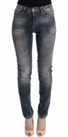 Blue Wash Cotton Blend Slim Fit Jeans 1