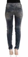 Blue Wash Cotton Blend Slim Fit Jeans 3