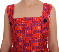 Pink Patterned A-line Above Knees Dress 5