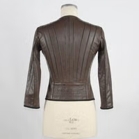 Brown Leather Women Jacket 2