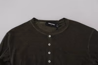 Gray Cotton Linen Long Sleeves Pullover Sweater 4