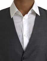 Gray Wool Formal Dress Waistcoat Vest 4
