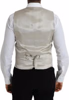 Light Gray Wool Formal Dress Waistcoat Vest 3