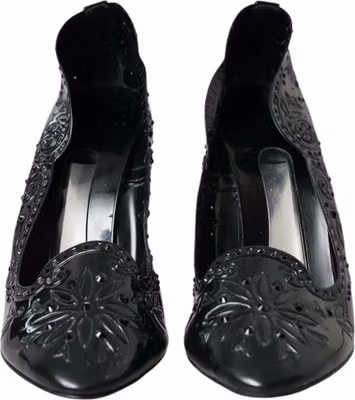 Black Crystal CINDERELLA Heels Pumps Shoes