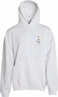 White Cotton Logo Hooded Pullover Sweatshirt Sweater 1