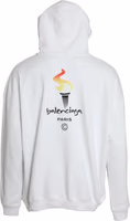 White Cotton Logo Hooded Pullover Sweatshirt Sweater 2