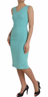 Green Viscose Sleeveless Bodycon Midi Dress 2