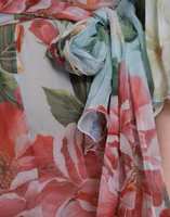 Blue Floral Print Tiered Long Maxi Dress 5