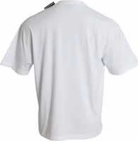Off White Cotton Jersey Round Neck T-shirt 2
