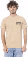 Beige Cotton Men T-Shirt 1