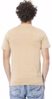 Beige Cotton Men T-Shirt 3