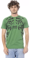 Green Cotton Men T-Shirt 1