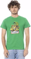 Green Cotton Men T-Shirt 1