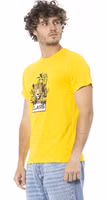Yellow Cotton Men T-Shirt 2