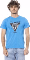Light Blue Cotton Men T-Shirt 1