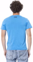 Light Blue Cotton Men T-Shirt 3