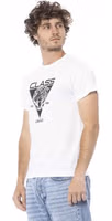 White Cotton Men T-Shirt 2