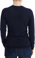 Blue V-neck Viscose Sweater 3