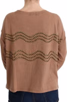 Brown Cotton Studded Sweater 3