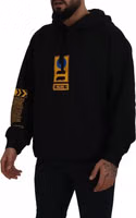 Black Cotton Logo Hooded Sweatshirt Sweater 3