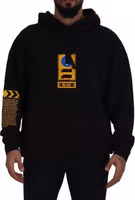 Black Cotton Logo Hooded Sweatshirt Sweater 5