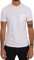 White Cotton Crewneck T-Shirt 1