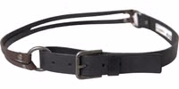 Black Brown Leather Silver Metal Buckle Belt 2