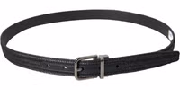 Black Jacquard Stripes Silver Metal Buckle Belt 2