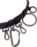 Black Calf Leather Silver Metal Buckle Belt 3