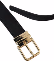 Black Gros Grain Gold Metal Buckle Belt Men 4