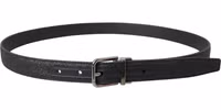 Black Glittered Leather Silver Buckle Belt 2
