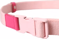 Pink Canvas Stretch Plastic Buckle Women Belt 2