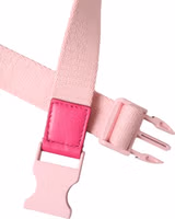 Pink Canvas Stretch Plastic Buckle Women Belt 3