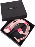 Pink Canvas Stretch Plastic Buckle Women Belt 5