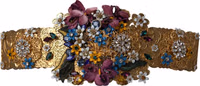 Multicolor Embellished Floral Crystal Wide Waist Belt 1